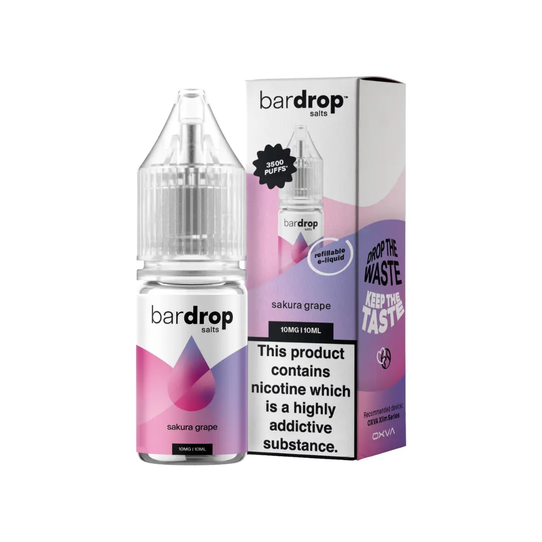 Bar Drop Sakura Grape 10ml Nic Salt E-liquid