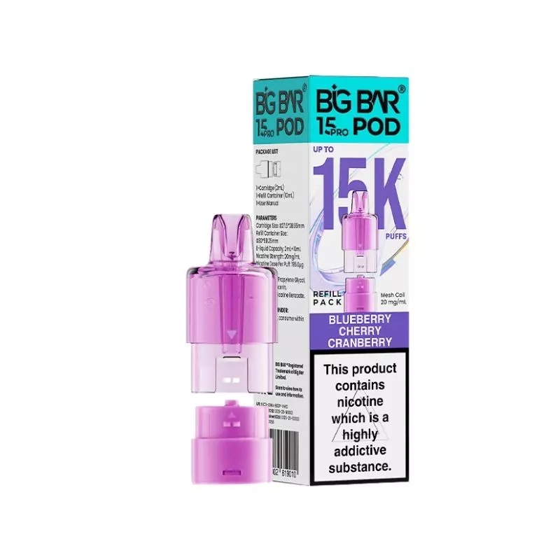 Big Bar Pro 15K Blueberry Cherry Cranberry Refills