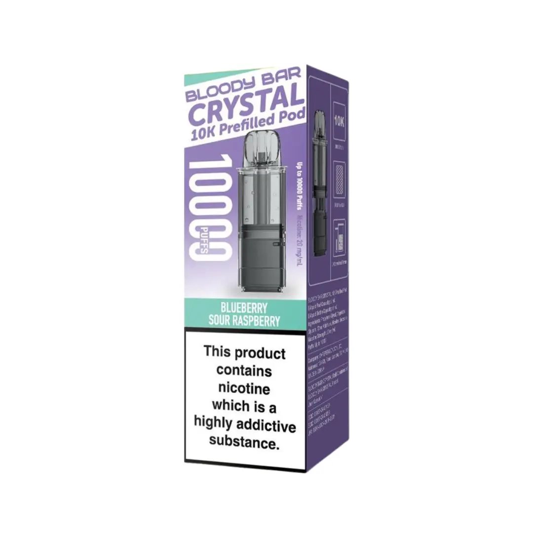 Bloody Bar Crystal 10K Blueberry Sour Raspberry Refill Pods