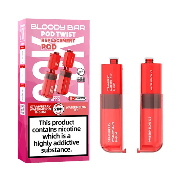 Bloody Bar Pod Twist 20K Strawberry Watermelon B-Gum / Watermelon Ice Refill Pod