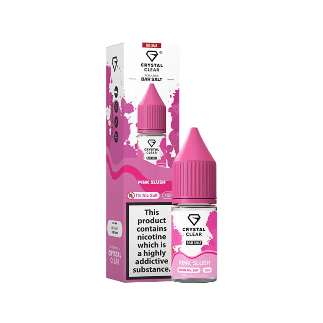Crystal Clear Pink Slush 10ml Nic Salt E-liquid
