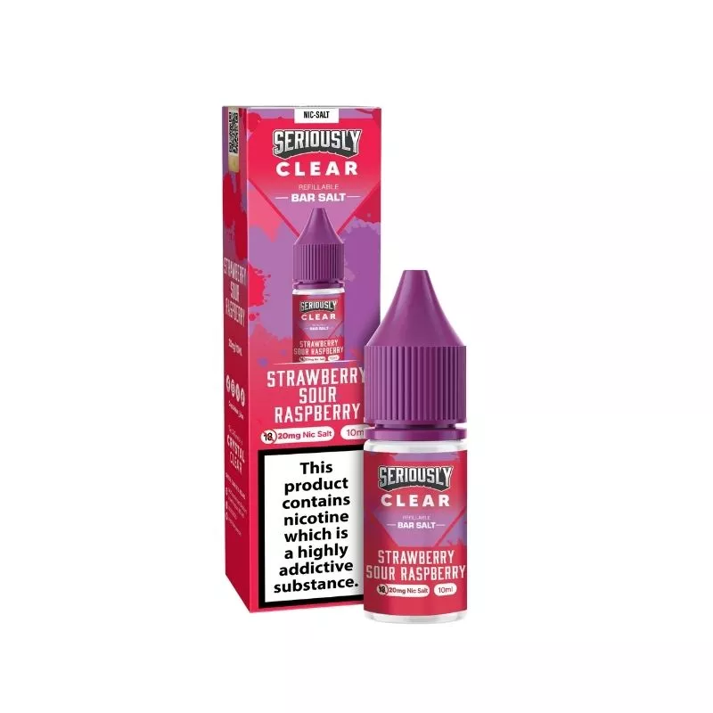 Doozy Seriously Clear Strawberry Sour Raspberry 10ml Nic Salt