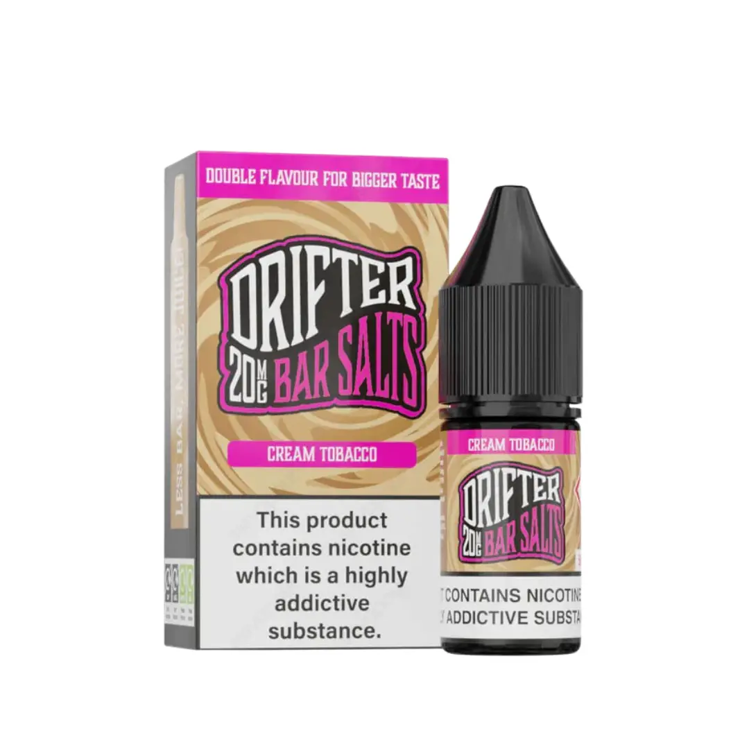Drifter Bar Salts Cream Tobacco 10ml Nic Salt E-liquid