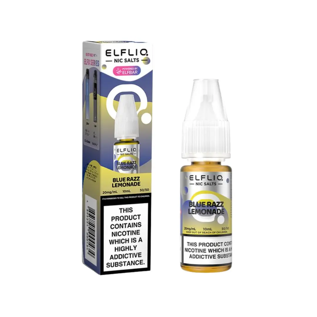 Elf Bar Elfliq Blue Razz Lemonade 10ml Nic Salt E-liquid