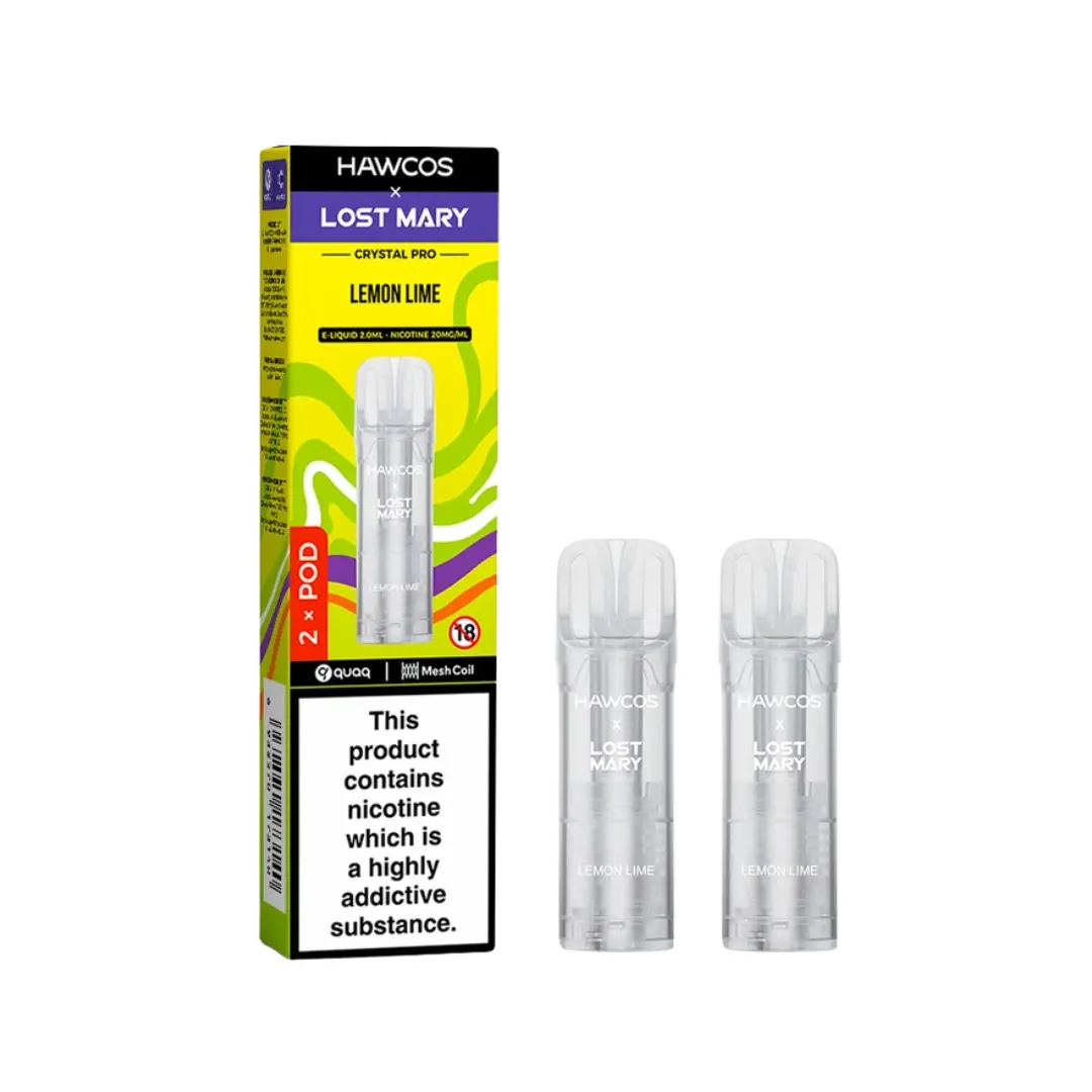 Hawcos X Lost Mary Crystal Pro Lemon Lime Refill Pods