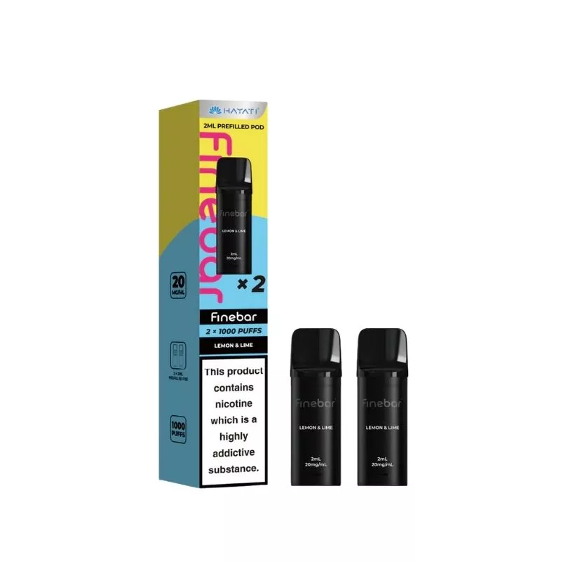 Hayati Finebar 1000 Lemon & Lime Prefilled Pods