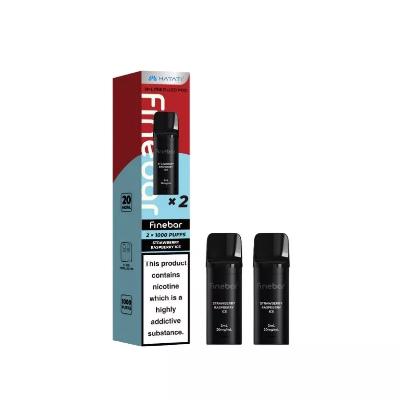 Hayati Finebar 1000 Strawberry Raspberry Ice Prefilled Pods