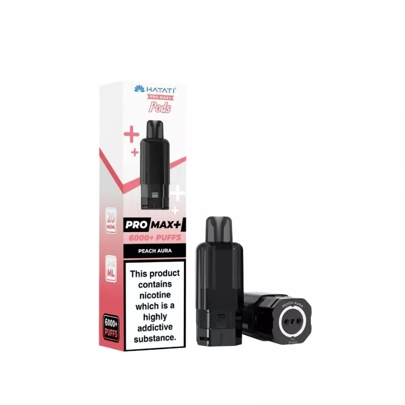 Hayati Pro Max Plus 6000 Peach Aura Refill Pods