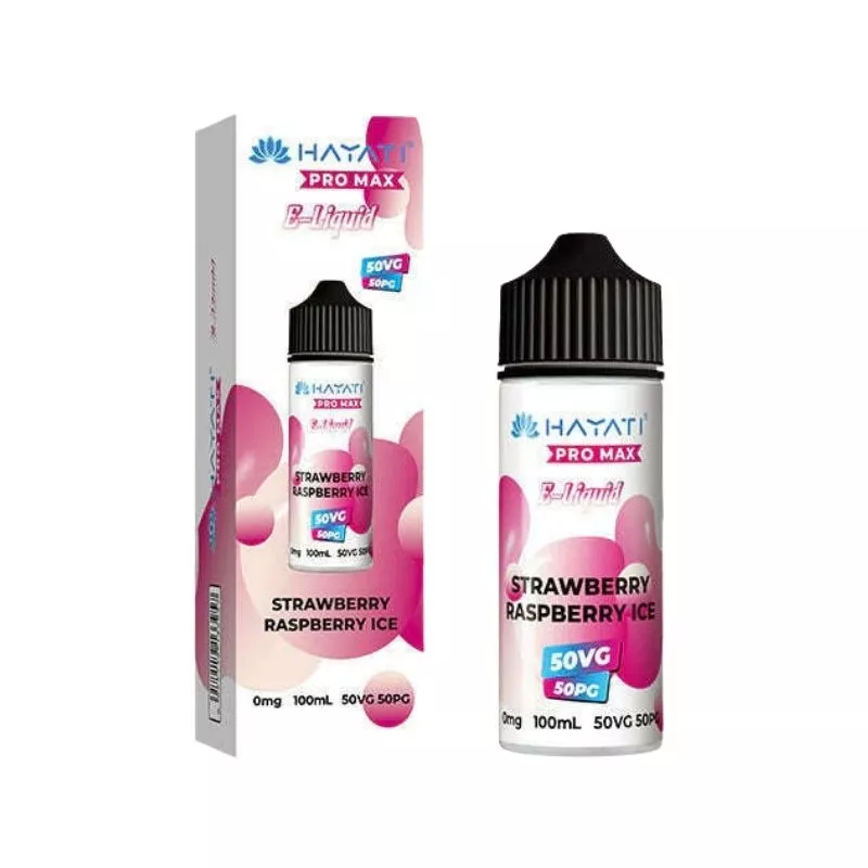 Hayati Pro Max Strawberry Raspberry Ice 50/50 100ml Shortfill
