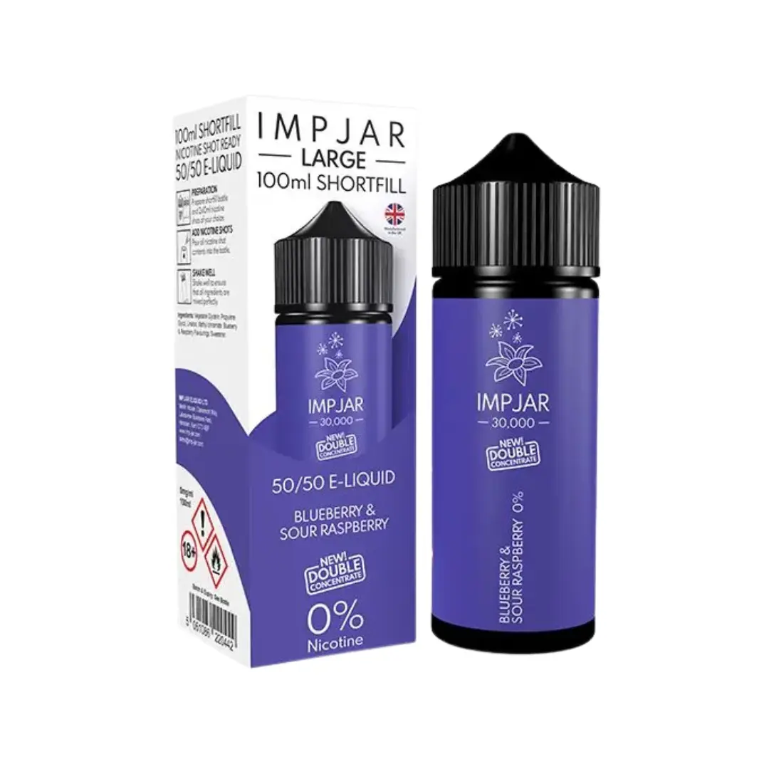 Imp Jar Large Blueberry & Sour Raspberry 100ml Shortfill