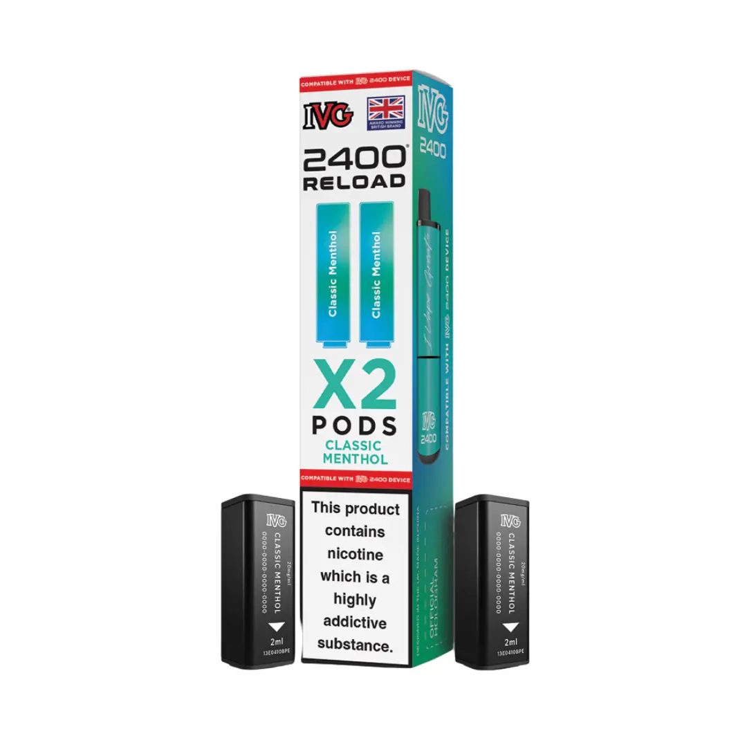 IVG 2400 Classic Menthol Reload Pods