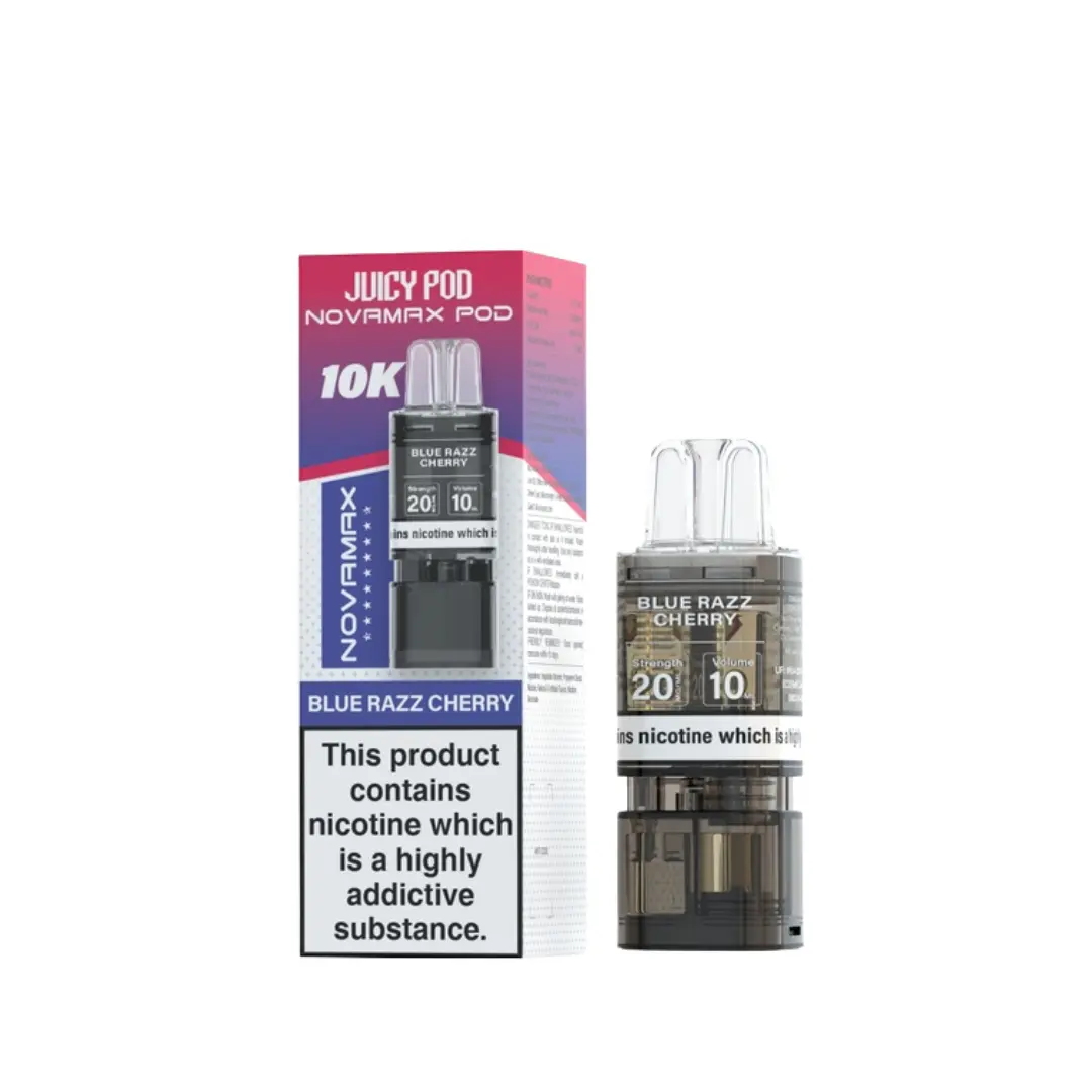 Juicy Pod Novamax 10K Blue Razz Cherry Refill Pods