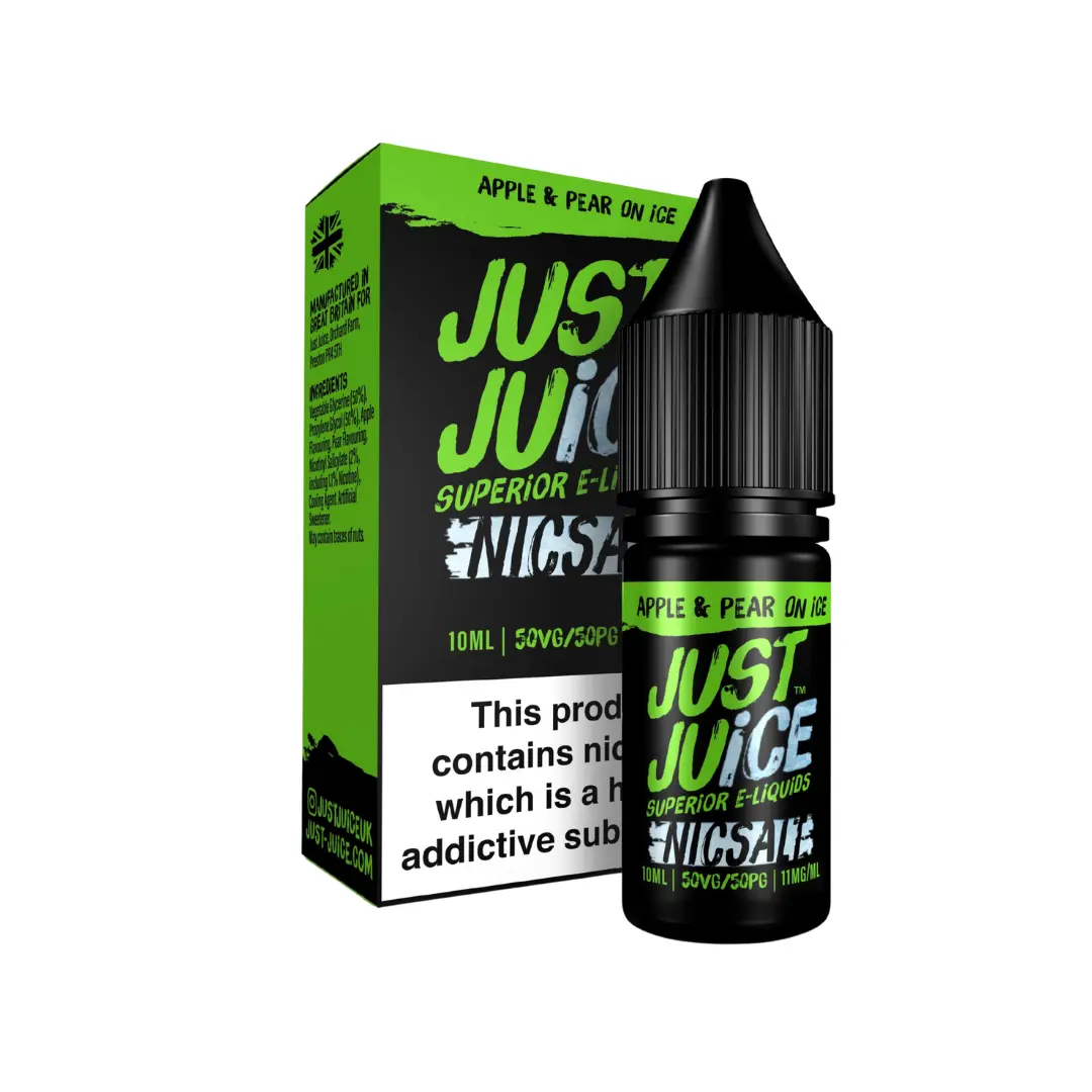Just Juice Apple & Pear On Ice 10ml Nic Salt E-liquid