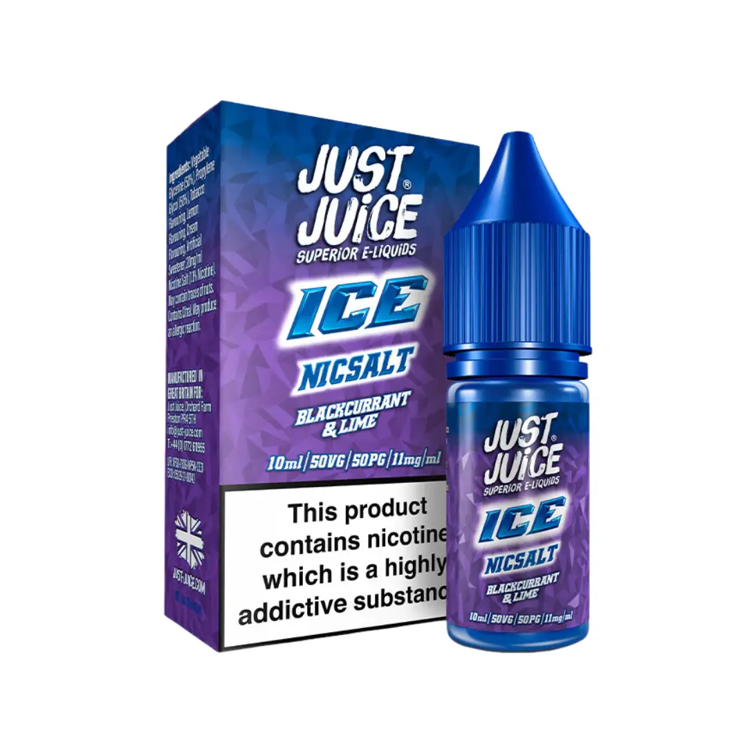 Just Juice Ice Blackcurrant & Lime Ice 10ml Nic Salt E-liquid