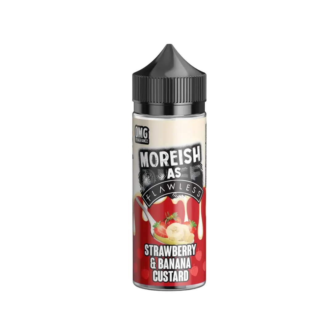 Moreish As Flawless Strawberry & Banana Custard 100ml E-liquid