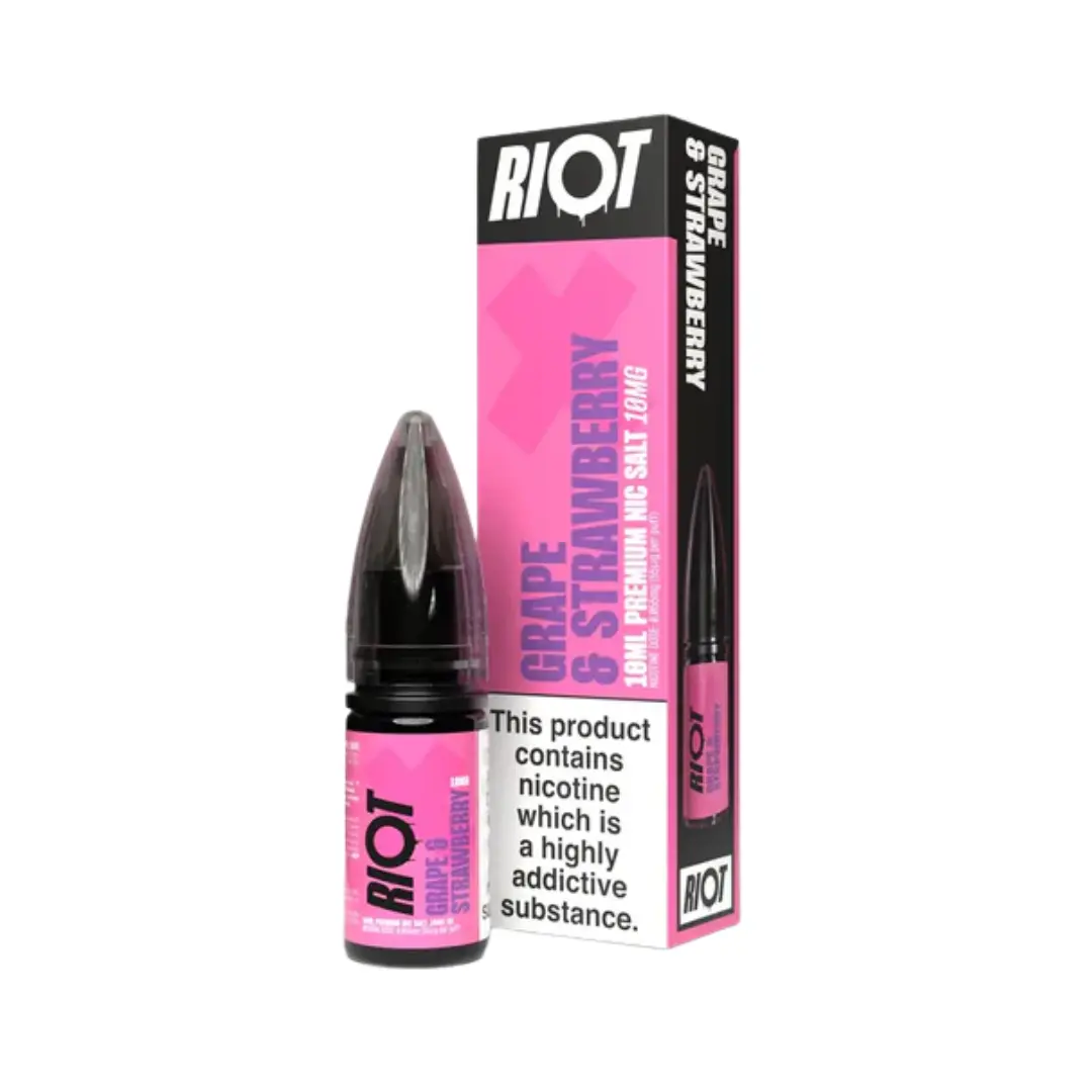 Riot X Grape & Strawberry Nic Salt 10ml