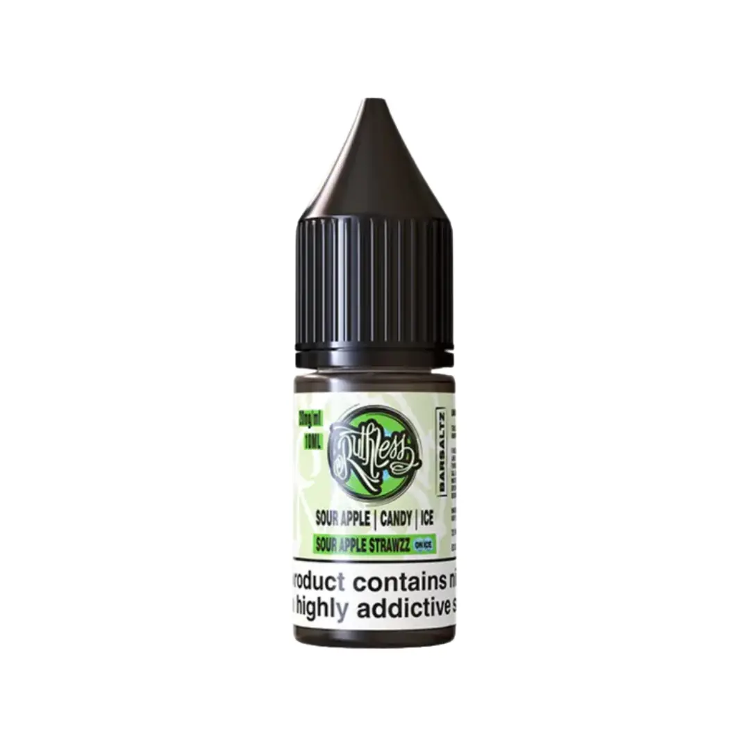 Ruthless Bar Saltz Sour Apple Strawzz On Ice 10ml Nic Salt E-liquid