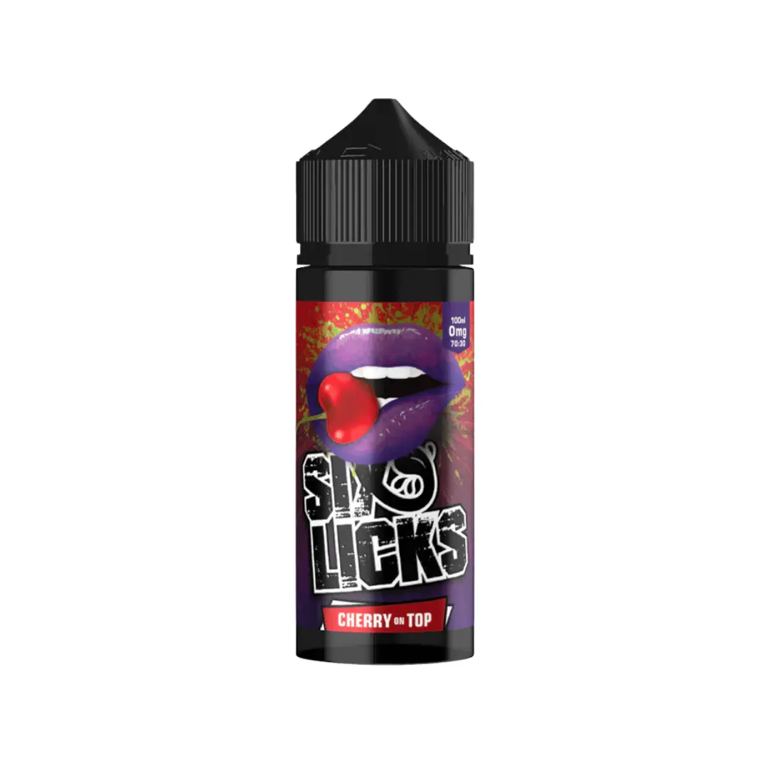 Six Licks Cherry on Top 100ml Shortfill E-liquid