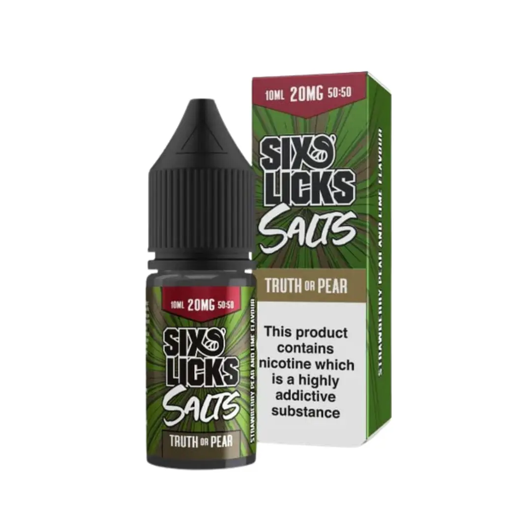 Six Licks Truth or Pear 10ml Nic Salt E-liquid