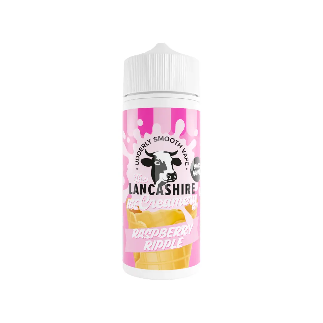 The Lancashire Ice Creamery Raspberry Ripple 100ml Shortfill