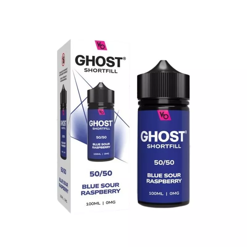 Vapes Bars Ghost Blue Sour Raspberry 100ml Shortfill